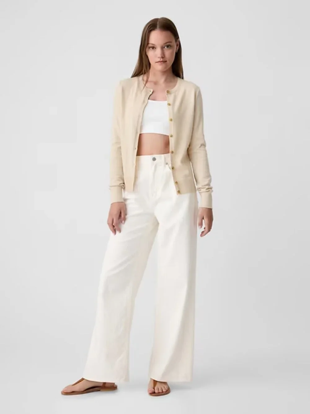 GAP Snowflake Milk Cardigan Sweater/NWT/L - Picture 4 of 16